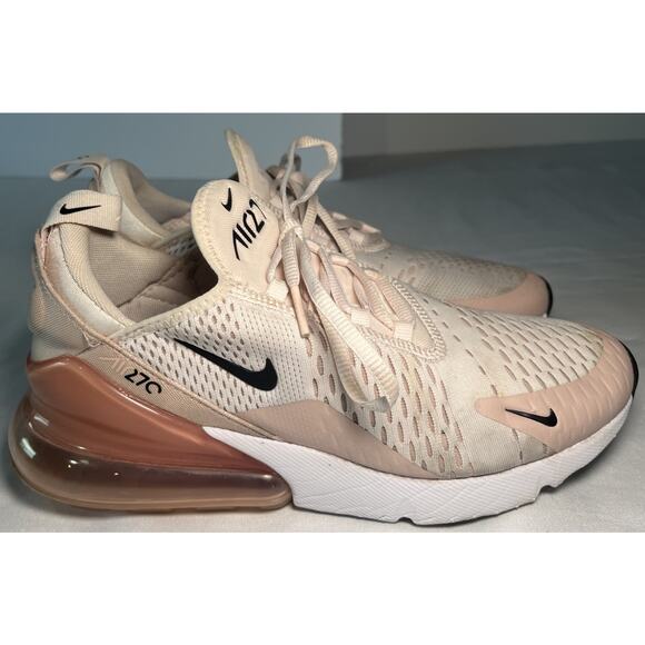 Nike Air Max 270 Size 9.5 AH6789-604 "Light Pink/White/Black" Women's Sneakers - Picture 3 of 10